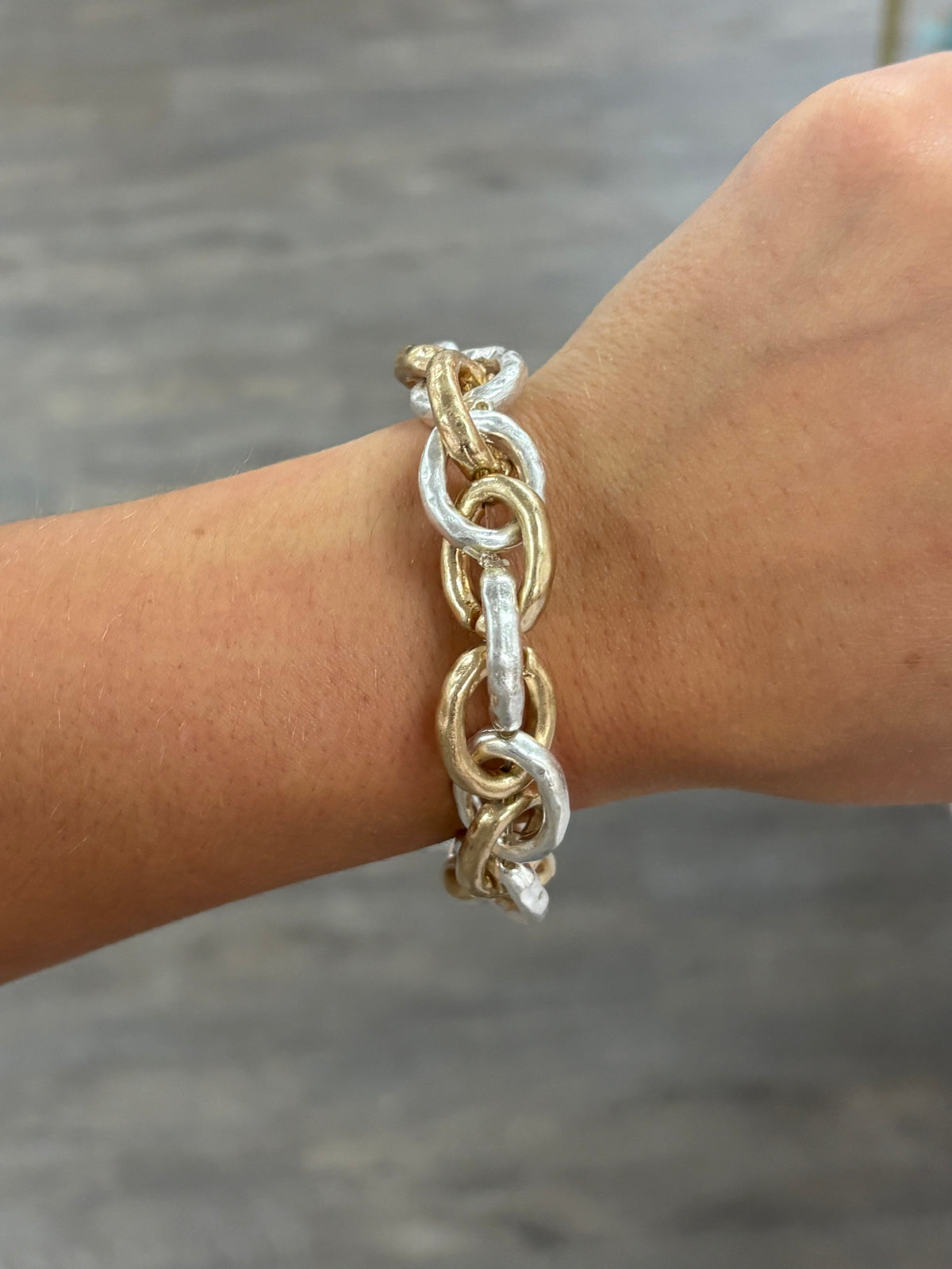 Mixed Metal Chain Bracelet