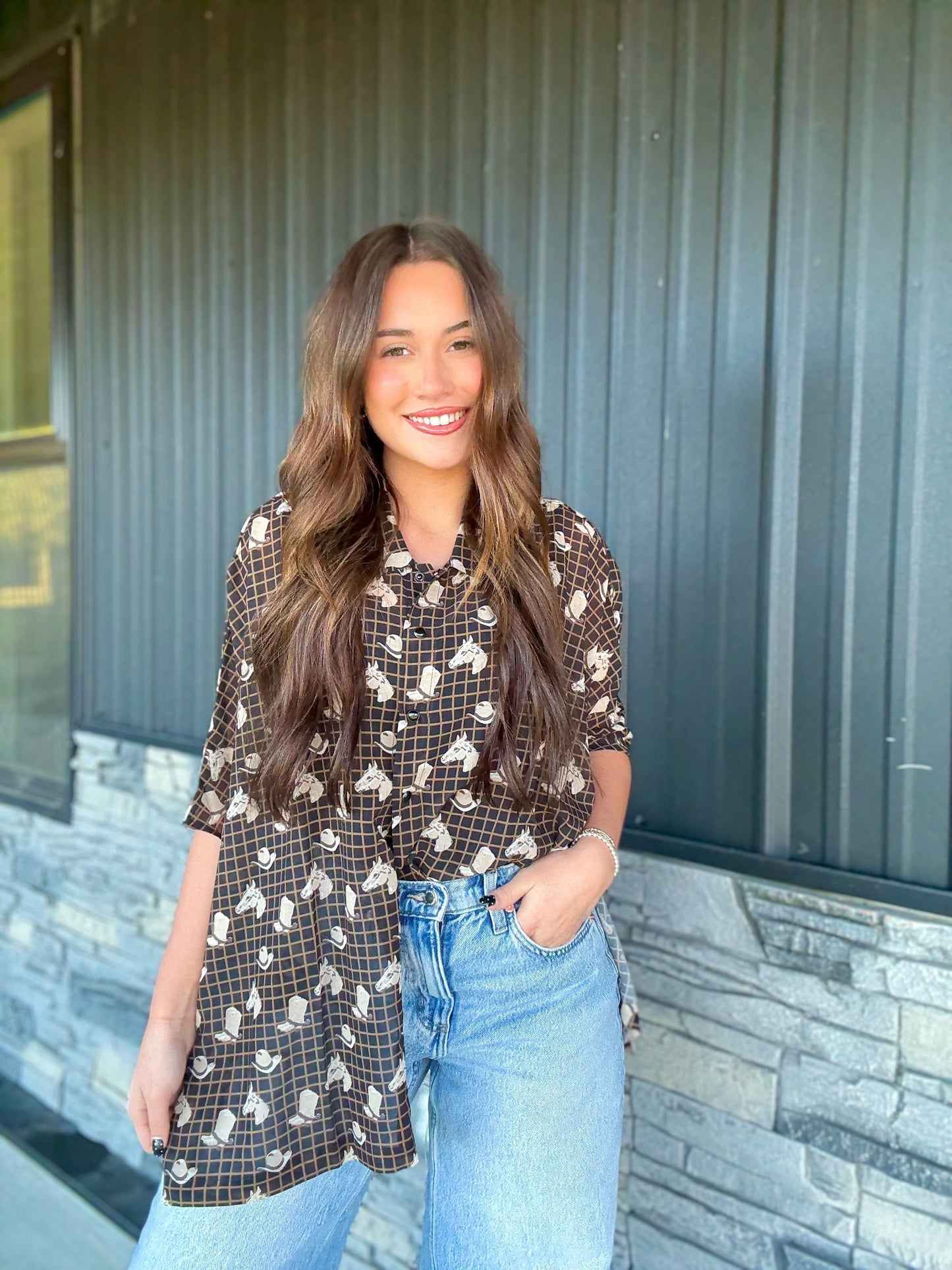 Gritty Bang Bang Button Up